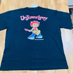 Um Jammer Lammy Guitar Japanese 3L size Black T-Shirt 2024 Rodney Game Parappa - Picture 1 of 17