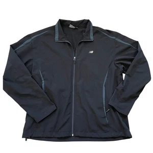 New Balance Full Zip Jacket Mens XL Black Athleisure Active Running Training - Picture 1 of 9