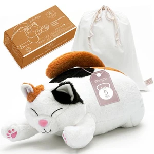 Bliss World Weighted Stuffed Animals 20" | 5 lbs Calico Cat Plush for Calming... - Picture 1 of 9