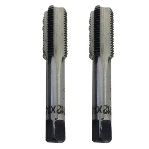 Lot de 2 robinets coniques et filetés à droite métriques haute vitesse acier HSS 12mm x 1 25 - Photo 1/9