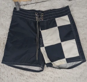 Vintage Birdwell Beach Britches Shorts Checkered Board Shorts Size 28 - Picture 1 of 9