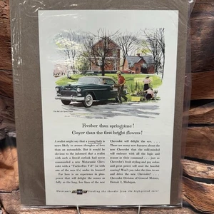 Vintage 1955 Chevrolet Bel Air Sport Coupe Original Print Ad "Springtime" - Picture 1 of 3