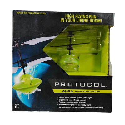 Protocol Aura X Remote Control RC UFO w/Multi-Color Lights Auto-Stabilizers - Image 1 of 4