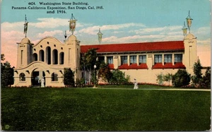 San Diego California CA Washington State Building Panama Exposition Postcard - Picture 1 of 2