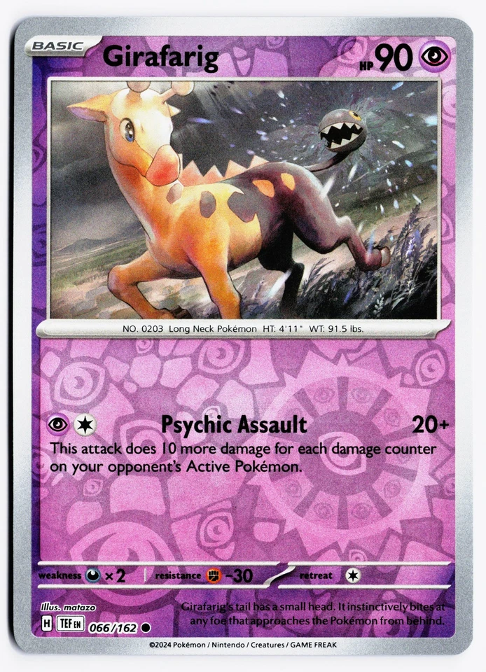 Girafarig 066/162 SV05: Temporal Forces Reverse Holo - Image 1 of 2