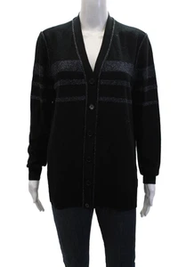 Sonia Sonia Rykiel Womens Wool Buttoned Cardigan Sweater Black Size M - Picture 1 of 6