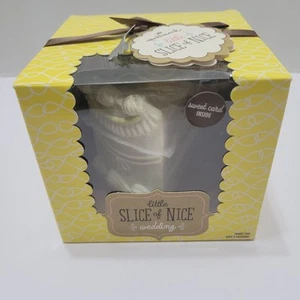 Hallmark Wedding Little Slice of Nice Ceramic Trinket Box White Yellow Rose - Bild 1 von 5