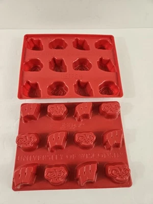 Jello Jiggler Wisconsin Badger Mold Lot of 2 Makes 24 3D Shots College Vintage - Image 1 of 3