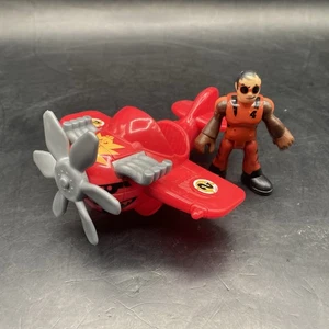 Imaginext Sky Racers #2 Red Plane Propeller WITH #4 Pilot FIGURE - Picture 1 of 15