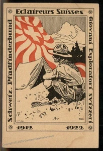 Switzerland 1922 Boy Scouts Scouting Postcard Used 93362 - Picture 1 of 2
