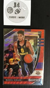 🏀 2020/21 Prizm Draft Picks Ruby Red Wave  MARKUS HOWARD Marquette RC #80 🏀 - Picture 1 of 2