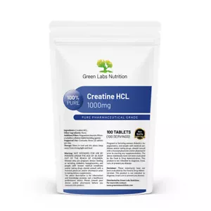 Creatine HCl 1000mg Tablets – Muscle Growth, Energy Boost & Recovery Support - Picture 1 of 13