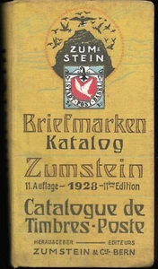Briefmarken Katalog . Briefmarkenkatalog Post Zumstein Bern 1928 - 11. Auflage - Bild 1 von 2