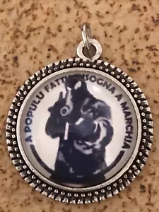 PENDENTIF MÉDAILLON Métal Argenté Vieilli 25mm Ribellu Corse Liberta Corsica - Imagen 1 de 3