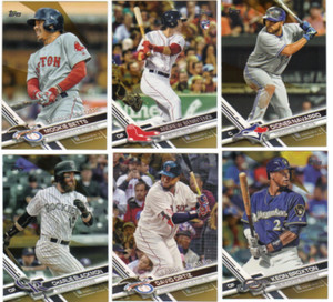 2017 Topps Series 1, 2 Baseball - Gold Parallel Cards - Pick From Card #'s 1-700