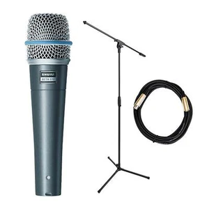 Shure Beta 57A Dynamic Instrument Microphone Bundle with Stand & XLR Cable - Picture 1 of 5