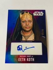 Star Wars Trading Card 2017 Topps Autograph sp Auto Eeth Koth Hassani Shapi /25