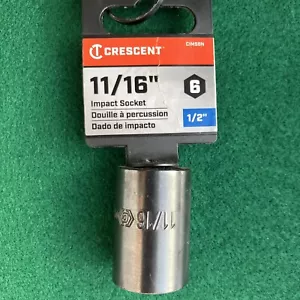 Crescent CIMS8N SAE 6-Pt Impact Socket 11/16" x 1/2"Drive shallow lifetime wty - Picture 1 of 6
