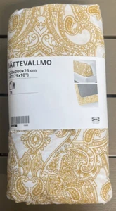 IKEA JATTEVALLMO Spannbettlaken, gelb/weiß, 120x200 cm JÄTTEVALLMO NEU - Bild 1 von 6