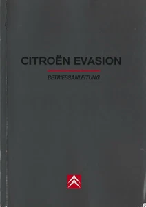 CITROEN EVASION Betriebsanleitung Bedienungsanleitung Handbuch Bordbuch BA - Picture 1 of 2