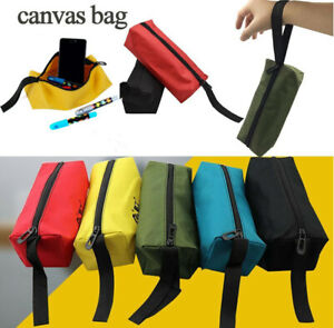 Pro Canvas Zipper Bag Small Hand Tool Pouch Tote Bag Organizer Storage