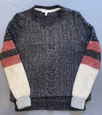 Victoria Secret Mujer Talla S Cable Tejido Rayas Manga Larga Negro Rojo Blanco VS Foto 1 de 4