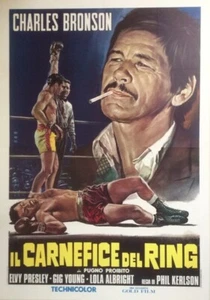 "UN DIRECT AU COEUR (KID GALAHAD)"Affiche entoil. Charles BRONSON/ Elvis PRESLEY - Picture 1 of 1