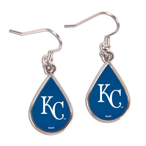 WinCraft Kansas City Royals Tear Drop Dangle Earrings Cover