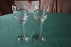2 "Aura"  Wine Glasses By Waterford Crystal/Jasper Conran, Superb 9" Tall Signed