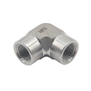 3/8" NPT Female 90° Elbow Forged Pipe Fitting Stainless Steel 304 - Picture 1 of 7