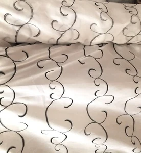 Taffeta Embroidered Faux Silk Like Fabric 60" Wide, sold by the yard - Picture 1 of 31