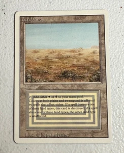 MTG Magic The Gathering Scrubland Scheda Doppia Terra Revisionata WotC -LP - Foto 1 di 12