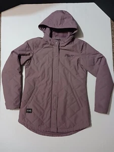 Fox Racing Womens Darlington Hooded Jacket Coat Size M Light Purple Quilted - Picture 1 of 18