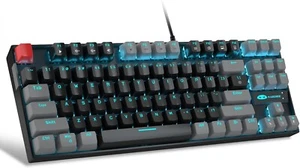 MageGee 75% Mechanical Gaming Keyboard, Red Switch, LED Blue Backlit, 87 Keys Co - Photo 1/10