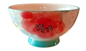 The Pioneer Woman Floral Green Footed Stoneware Bowl 6" x 3.50" - Picture 1 of 5