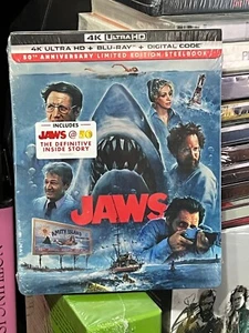 Jaws (4K ULTRA HD / BLU-RAY 50th Anniversary LIMITED EDITION STEELBOOK BRAND NEW - Picture 1 of 7