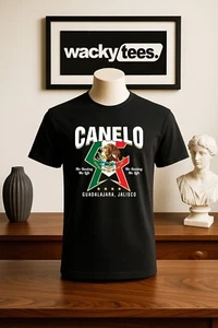 Canelo Alvarez CA No Boxing No Life Mexican Flag Eagle Graphic Tee Shirt - Picture 1 of 12