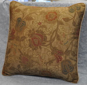 Ralph Lauren Venetian Court Floral Printed Tapestry Brown Custom Pillow Sham