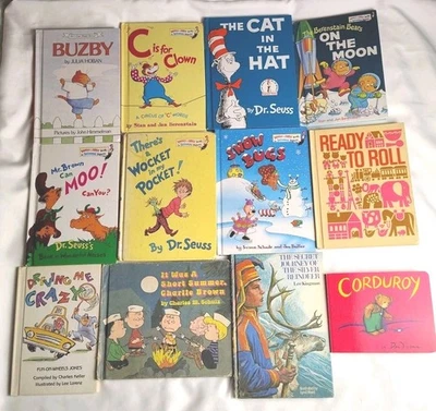 I CAN READ Vintage Hardcover 12 Children's Book Lot Dr Seuss Peanuts Berenstain - Image 1 of 4