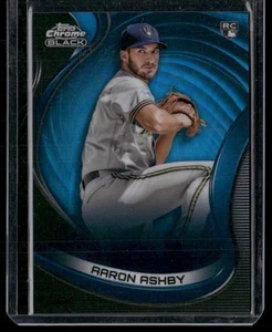 2022 Topps Chrome Black #71 Aaron Ashby Blue Refractors #/75 RC rookie - Picture 1 of 2