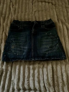 Youth Girls Gap Denim Skirt With Adjustable Waist, Size 12, C5 - Picture 1 of 13