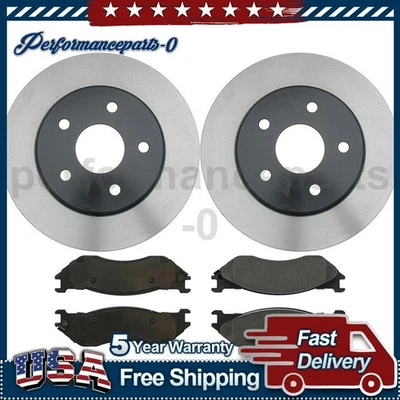 Juego de pastillas de freno de disco delanteras rotor de freno de disco para Dodge Ram 1500 2002-2005 Foto 1 de 4