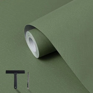 Green Peel and Stick Wallpaper 118.1''x17.7'' Green Contact Paper for Cabinet... - Picture 1 of 9