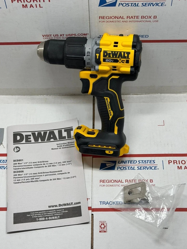 Dewalt DCD806 20V Max XR 1/2" 2 Speed Brushless Hammer Drill Driver