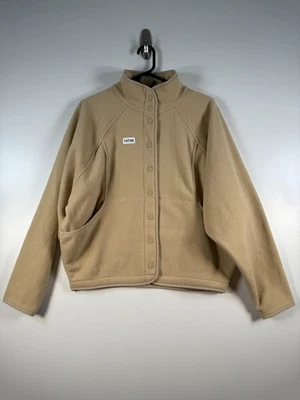 Outdoor Voices Womens Snap Button Mockenck RecFleece Jacket Beige Sz M 27x24 - Image 1 of 4