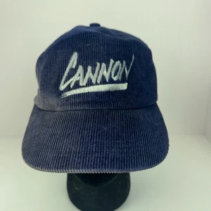 Vintage Cannon Ski Cord Mütze 90er blau Cord StrapBack Outdoor Skifahren New Hampshire - Bild 1 von 15