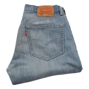 Levi 511 Slim Jeans Straight Blue Waist 31 Leg 32 W31 L32 Zip Fly Q6042 - Picture 1 of 10