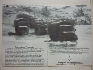 6/1977 PUB MAGIRUS DEUTZ LKW MILITARYFAHRZEUGE LKW TRUCKS GERMAN AD - Bild 1 von 1