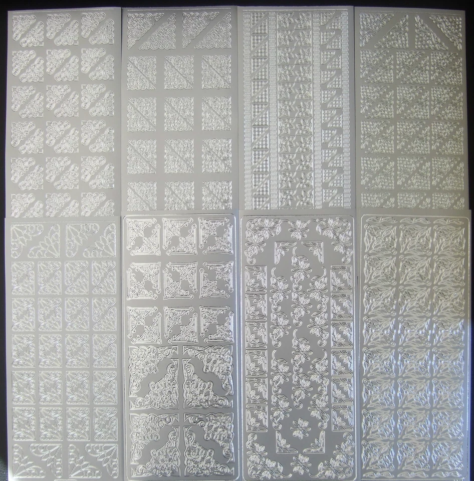 Sticker verschiedene "Ecken" in silber zur Auswahl (Sticker Ecken) - Bild 1 von 1