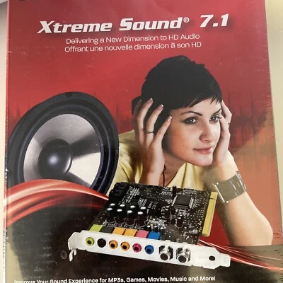 Diamond Xtreme Sound 7.1 Bit Sound Card Enhanced Audio Games Music NEW - Image 1 of 4